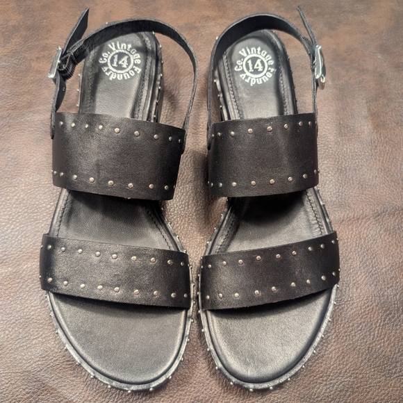 Vintage Foundry Co Linda Leather Studded Slingback Sandal Size 10 NIB - Picture 9 of 9